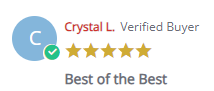 image of 5 star review stating "best of the best"